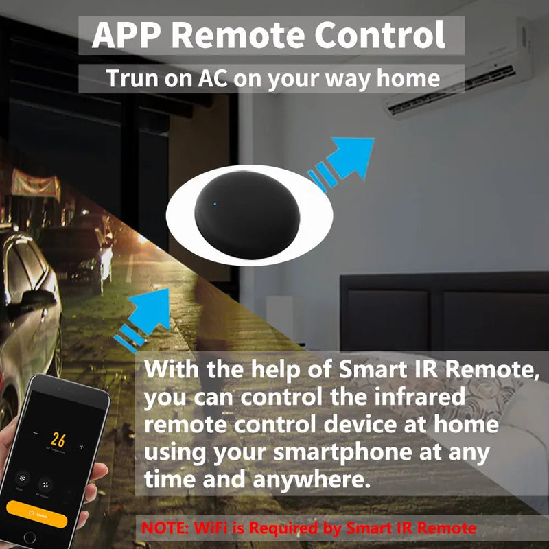 Controle remoto inteligente WiFi Tuya Smart Life APP Substitui TV DVD AUD AC Controle remoto funciona com Alexa Google Home